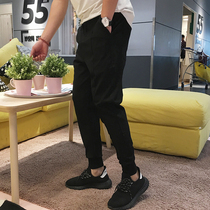  Small size mens clothing 155 short handsome T trendy men XS number S number 19 spring Japanese drawstring sports pants