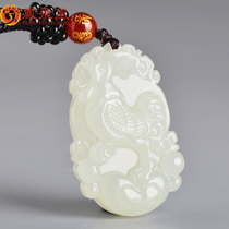 Phoenix Phoenix Hetian Jade Zodiac Dog pendant Jade Jade pendant Mens jade pendant White jade female patron saint
