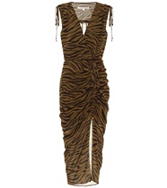  2021 VERONICA BEARD printed true silk in a long one-piece dress