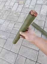 Retired Army fan collection storage barrel old damp barrel green sealing barrel outdoor home painting and calligraphy cylinder