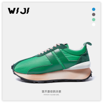 WIJI DIMENSIONAL WORLD WOMEN SHOES 2022 Spring New Light Extravagant Fashion Single Shoes Green Ensemble Aganshoe Leisure 100 Hitch Old Daddy Shoes Woman