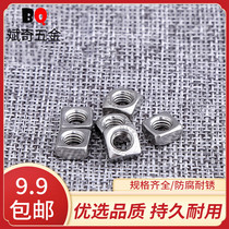 304 stainless steel square nut square nut square nut square nut M3 M4 M5 M6 M8 M10