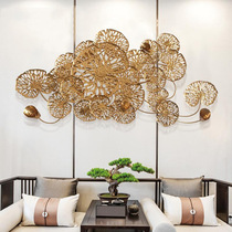 Modern metal wrought Wall Lotus lotus leaf creative craft hotel lobby bedside bar art wall decoration