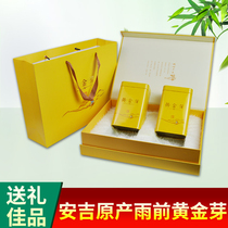 Ancient Nantang 2021 new tea gift box Gold Bud Green Tea 250g authentic Mingqen Anji white tea golden leaf tea