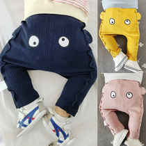 Female baby leggings mens treasure cotton baby pants 0 a 1 year old spring and autumn womens treasure outside wearing fart mens big pp pants autumn