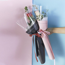 New waterproof translucent goddess single flower bag single rose bouquet wrapping paper flower wrapping paper