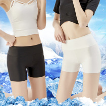  Summer anti-naked high waist ice silk seamless safety pants anti-naked leggings womens large size outside wear leggings three-point pants