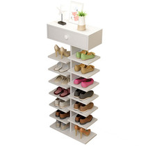 Life daily household department store storage supplies layer shoe rack Simple household shoe cabinet to collect 7 na imitation wood door shoes