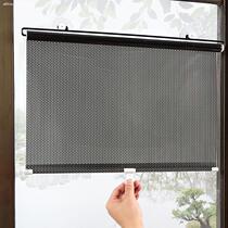 Balcony sunscreen insulation shade cloth full blackout kitchen curtain non-perforated oil-proof home bathroom waterproof bath