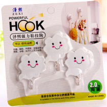 Full 3 Mounted Adhesive Hook Smiley Face Hooks Multifunction stainless steel adhesive Stick Hook Hook hook