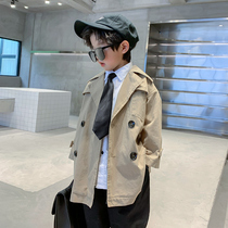 Kids Boys Spring Western Style Trench Coat 2022 New Spring British Style Long Fashion Kids Tops