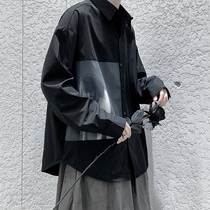 Dark of mens clothing pure ピ ュ ア shirt men focus niche tops long sleeve shirt Japanese vintage coats