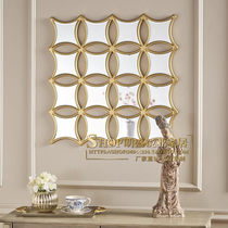 Creative background wall wall hanging decorative mirror American classical living room sofa wall hanging mirror porch combination mirror customization