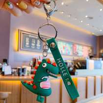  Cartoon keychain cute dinosaur car key pendant creative personality school bag pendant doll key chain gift