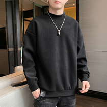 Mens sweater spring and autumn Joker casual handsome base shirt coat autumn fashion fashion fashion long sleeve T-shirt mens T