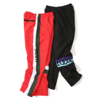 Spot tide fun street color bar LOGO letter leisure sports closing trousers