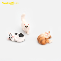 Play Mold Emulation Animal Model Day Style Cute Pet Kitty Lazy Kitty Cat Desktop Little Swing Piece Doll Toy