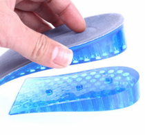 Honeycomb 3cm transparent silicone Crystal Four Seasons men and women invisible comfortable inner increase insole half-code pad heel pad