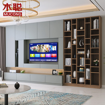 TV cabinet bookcase integrated Wall living room locker home wall cabinet customization