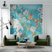 Cats eye mosaic cut painting TV background wall tile American entrance parquet aisle living room puzzle American