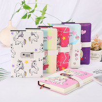 Password book with lock diary primary school student notebook stationery multi-function thick notepad small clear novice account book