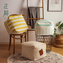 Day style Pound ground cushion Lazy Man Cushion Tatami Mat Nordic Cotton Hemp Floating Window Thickening Sitting Mound for a shoe-changing stool