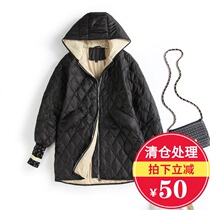 European station down female winter Korean version of loose version lazy wind light down jacket long cocoon type light down jacket tide