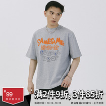 SAMESAME21SS graffiti Tide brand cotton round neck basic T-shirt couple summer half sleeve short sleeve men and women