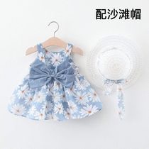 Childrens clothing female baby dress 2021 new summer dress 1 year old 3 Western style sundress girl baby princess dress