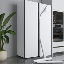 Refrigerator sticker full sticker wallpaper light extravagant thickened waterproof self-adhesive refrigerator door renovated and changed colour adhesive film double door decoration