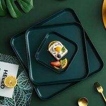 Tray rectangular plate Dinner Plate Dish Home Release Tea Cup Preparation Dish Nordic Style Fruit Pan Commercial Tea Water