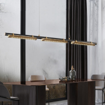 Modern Chinese all-copper chandelier Club hotel decoration Living room study Dining room Minimalist designer Dining room chandelier