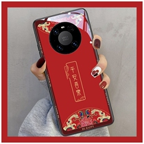 Safe and happy to apply Huawei mate40pro mobile phone shell mate40e Guotide New Year Red protective sleeves women