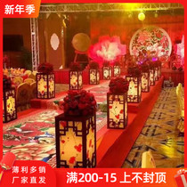 New Chinese wedding road leads Chinese style wooden square column Meihua road leads Chinese wedding props light road guide