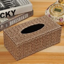 european leather tissue box hotel wooden paper box livin