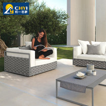 Outdoor vine soft villa garden sofa sales building with hotel outdoor property rope sofa chair