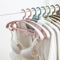 Hangers household wholesale multi-functional womens clothes hang incognito thickened plastic hangers hook clothes support clothes rack