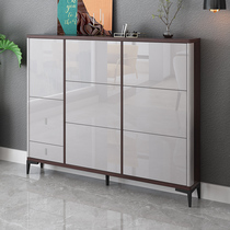 Light luxury ultra-thin shoe cabinet 17cm tipping bucket home door porch cabinet simple modern entry door shoe cabinet large capacity