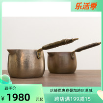Kookugawa Machi House Japan Fugui Tang Hammer Bronze Ware Maker Hand Knocks Copper Milk Soup Pot Coffee Sharing Pot 400ml