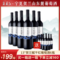Ningxia Red Helan Mountain Cabernet Sauvignon Wine Helan Mountain Mountain Domestic Dry Red Wine Ningxia Red Wine FCL