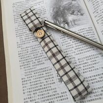  Fashion fabric pencil pencil bag Single pen bag simple pen cover drop-proof handmade custom flannel lining