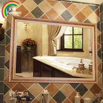 Tianhong European David bath mirror Bathroom mirror Wall-mounted toilet mirror Bathroom mirror Toilet mirror custom size