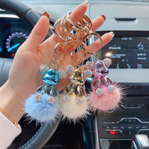 Delicate cute key buckle goddess new car key chain high-end network red packet hanging cartoon