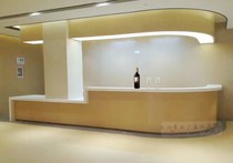Customized shopping mall large front desk bar marble reception desk desk desk exclusive shop wooden counter display