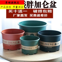 Thickened currant basin environmentally friendly resin plastic flowerpot round oversized green rose balcony small flowerpot