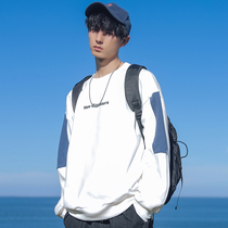 2021 Autumn New Tide brand pullover clothes mens round neck spring and autumn loose casual top with long sleeve jacket