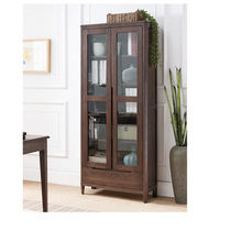 Umwood furniture full solid wood bookcase Oak glass door bookcase bookshelf locker display cabinet Nordic simple furniture