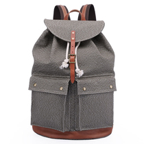 奇古西胡椒盐背包复古帆布双肩包户外休闲伞兵包男包旅行包潮包包