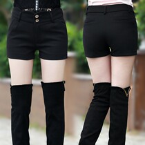 Wool shorts womens autumn and winter 2021 new fashion thin winter wear womens high waist slim spring and autumn boots and pants