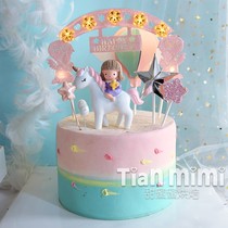 Bake cake decoration with lamp wishing Angel Arch cake insert glowing gold diamond flower arch insert
